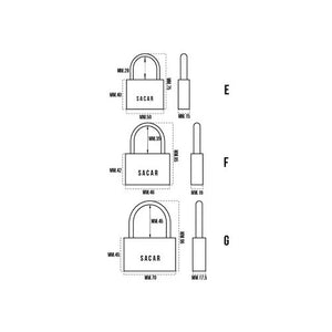 LUCCHETTO MASSICCIO IN OTTONE IMP. MM.70