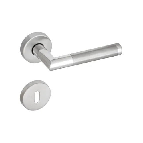 MANIGLIA IN ACCIAIO INOX LUCIDO/SATINATO CON ROSET