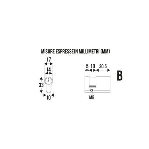 MEZZO CILINDRO CIECO MM.30.5X10