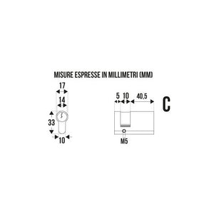 MEZZO CILINDRO CIECO MM.40.5X10