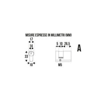 MEZZO CILINDRO CIECO MM.26.5X10