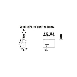 MEZZO CILINDRO CIECO MM.26.5X10