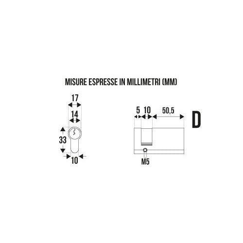 MEZZO CILINDRO CIECO MM.50.5X10