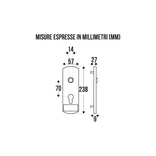 PLACCA BASCULANTE NYLON CILINDRO SAGOMATO