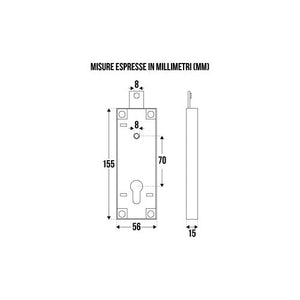 SERRATURA BASCULANTE CON FORO CILINDRO