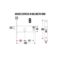 SERRATURA FASCIA 44F.22 E.80 OMEC