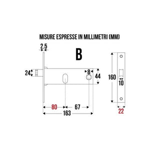 SERRATURA FASCIA 44F.22 E.80 OMEC