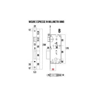 SERRATURA FORO YALE B.Q. ENT.50 OTTONATO