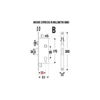 SERRATURA OMEC PER MONTANTI ENT.35