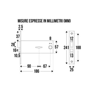 SERRATURA OMEC FASCIA SICURURA DM E90