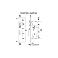 SERRATURA PATENT FT.20 DIST.70 ENT.40 OTTONATA