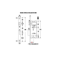 SERRATURA PATENT FT.20 DIST.70 ENT.50 OTTONATA