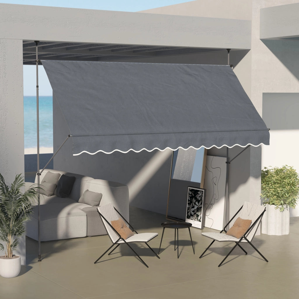 Appendiabiti autoportante retrattile ¨C zephmum ¨C grigio scuro 350x120x210-300 cm