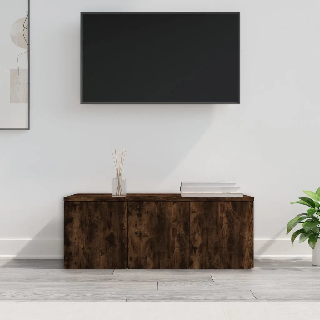Mobile TV | Armadietto TV | Mobile Porta TV Rovere Fumo 80x34x30 cm in Legno Multistrato