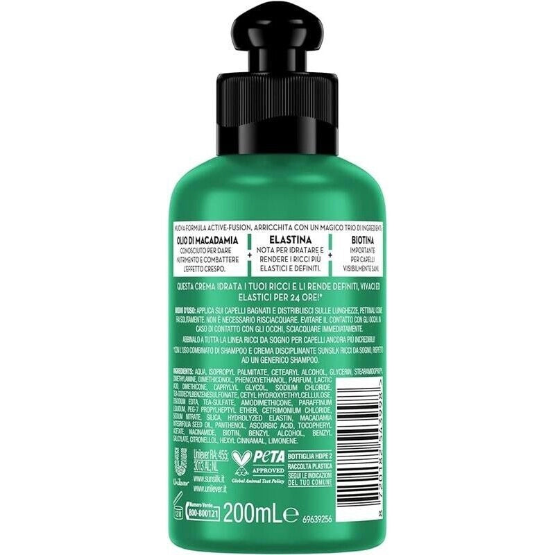 SUNSILK CREMA CAPELLI  200 ML RICCI DA SOGNO ANTICRESPO CON BIOTINA