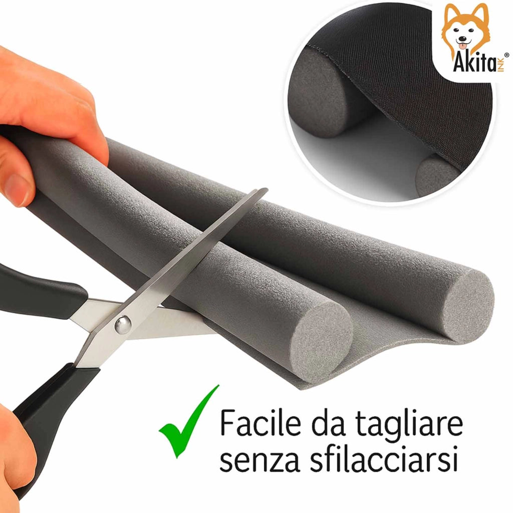 Akitaink 2 Paraspifferi Porta Doppia 90 cm Grigio