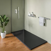 Piatto doccia 80x160 cm in marmoresina nero effetto pietra | Merlera