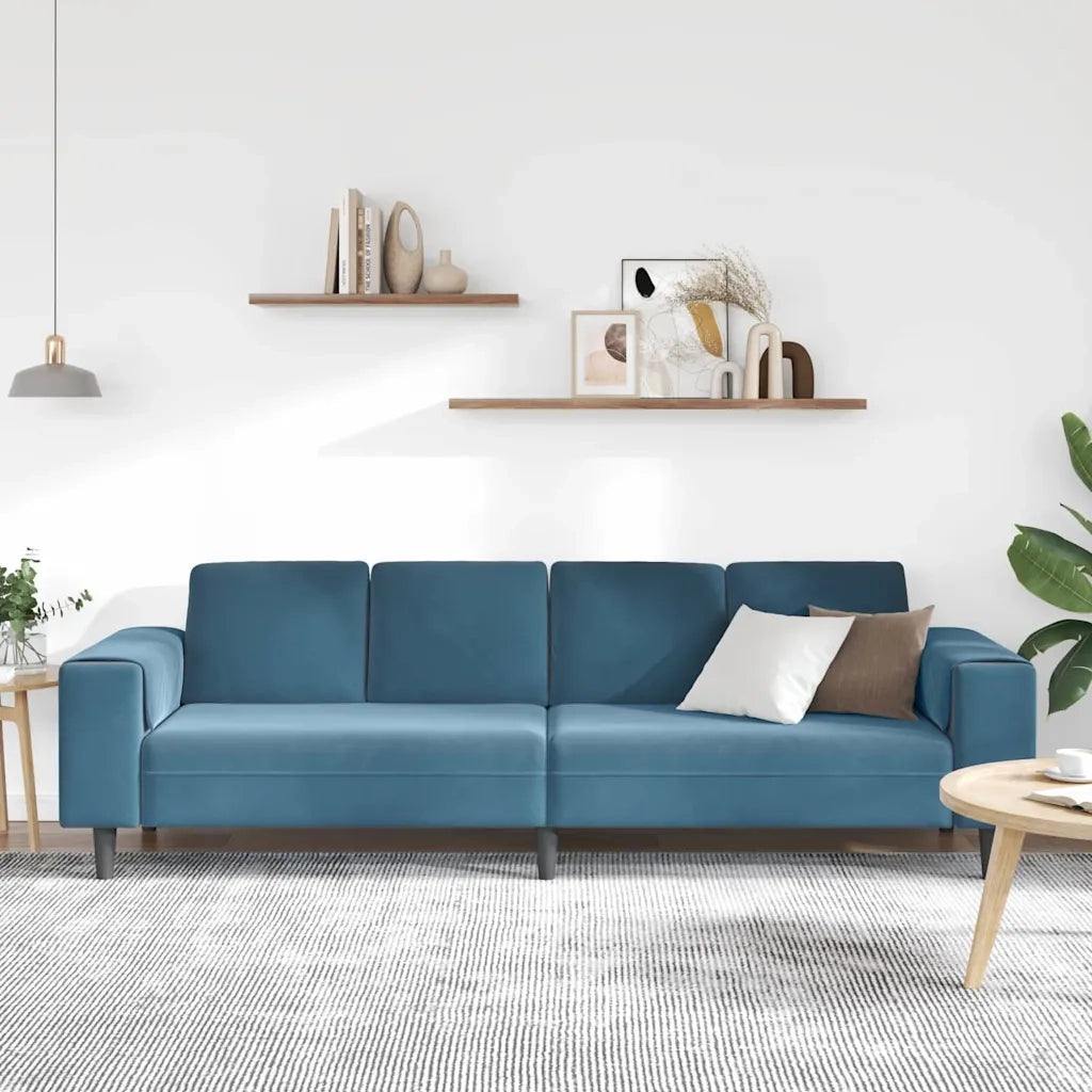 Set di divani Blu Velluto