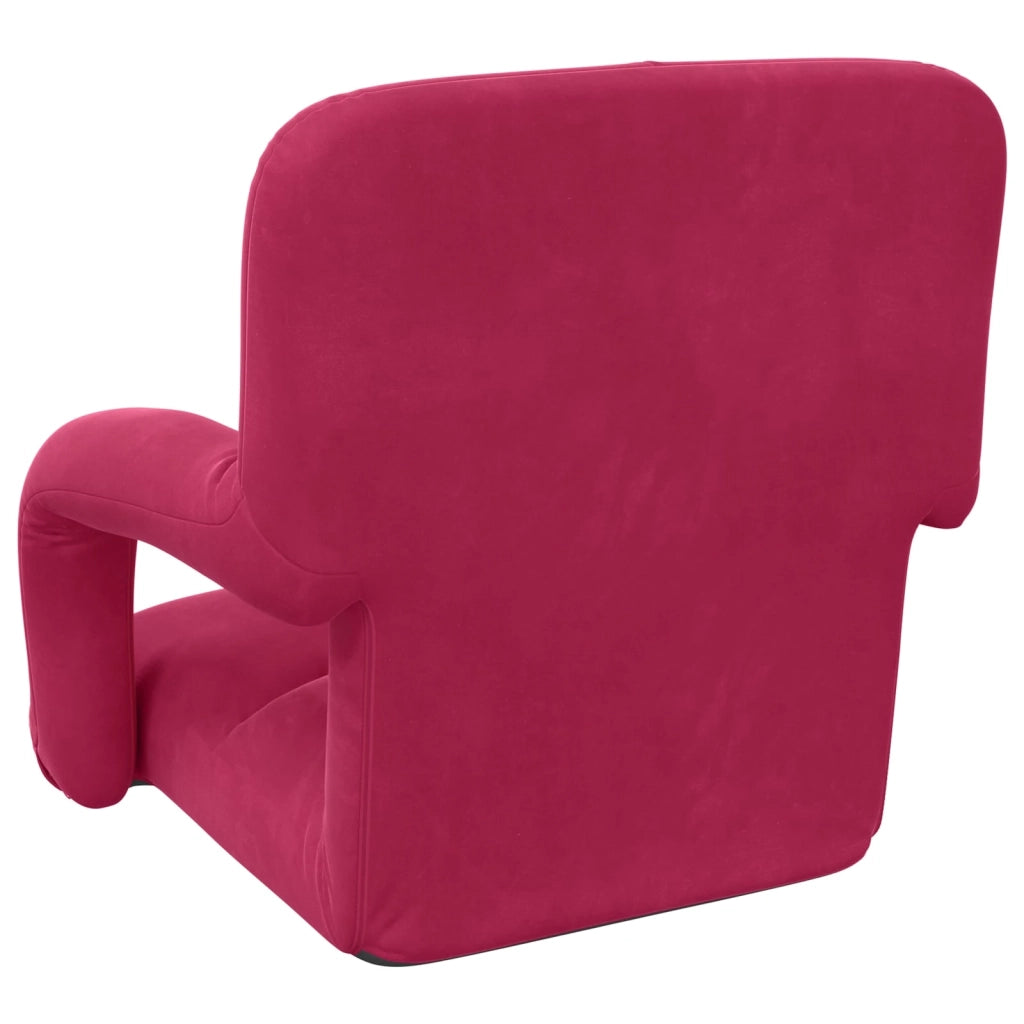Sedia da Pavimento Rosso Vino 58 x 62 x 58 cm Velluto 42028137