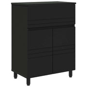 Mobiletto da Bagno | Armadio da bagno Nero 60 x 35 x 80 cm Legno ingegnerizzato