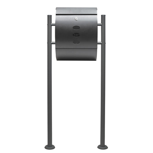 Set Cassetta postale V18 e Telaio di supporto per montaggio a terra, antracite