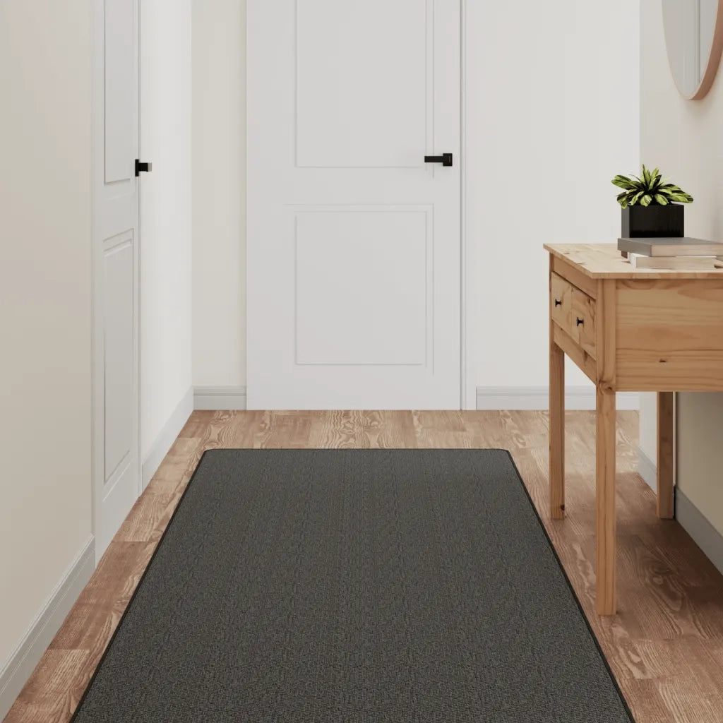 Tappeto del soggiorno | Tappeto Corsia Aspetto Sisal Antracite 80x400 cm