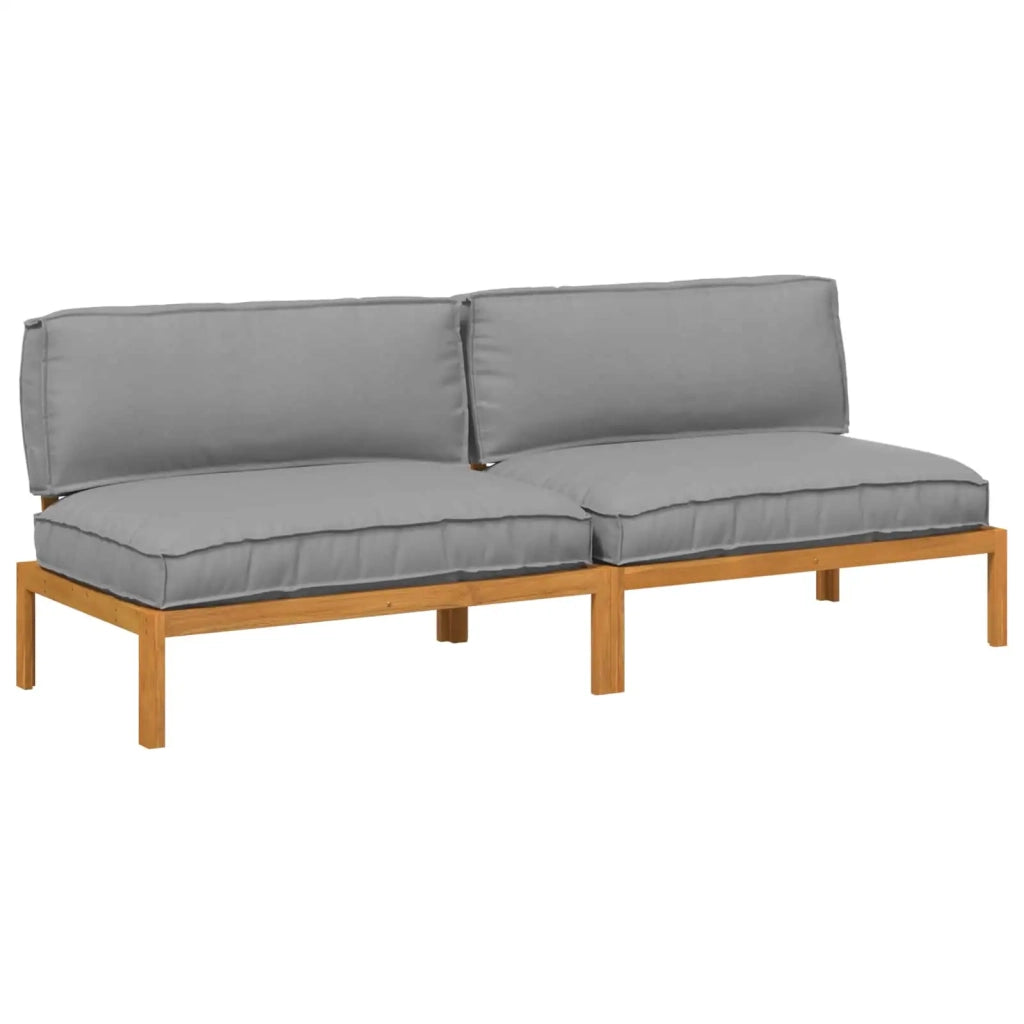 Set di divani con cuscino 2 pcs Grigio Legno di Acacia Massello 3418217