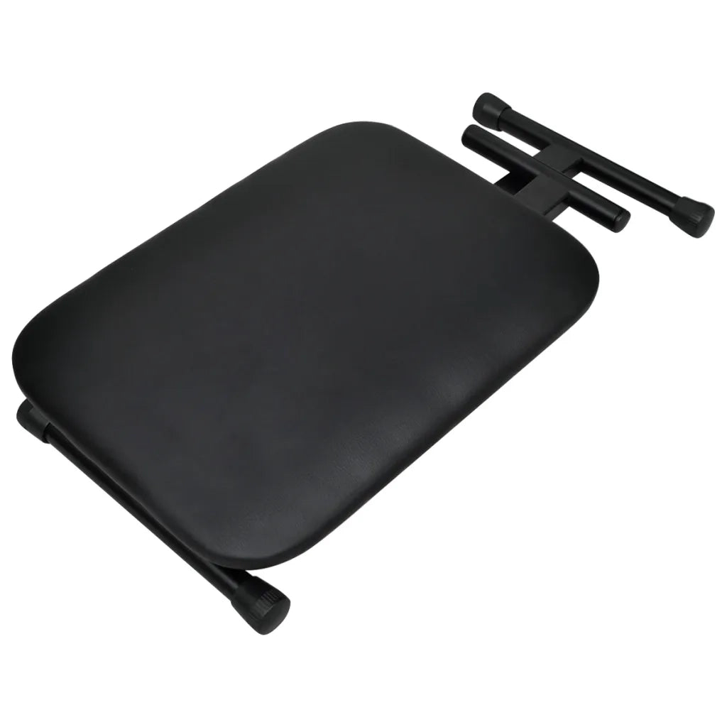 Set Supporto per Tastiera a Doppia Staffa con Sgabello Nero CFW1328249