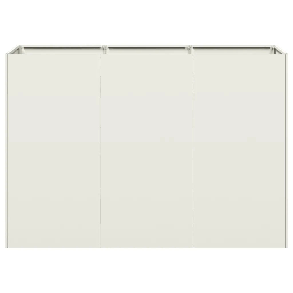 Fioriera Bianca 120x40x80 cm in Acciaio Laminato a Freddo 860718