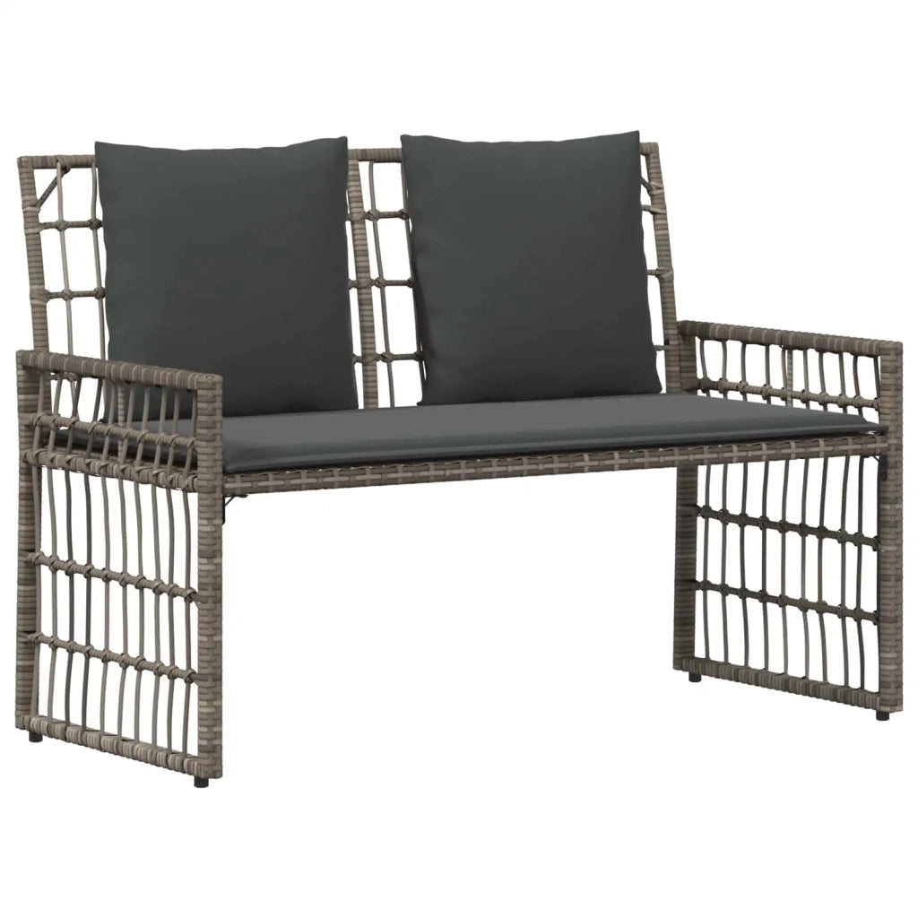 Set di Mobili da Esterno 4 pcs Nero e Grigio scuro