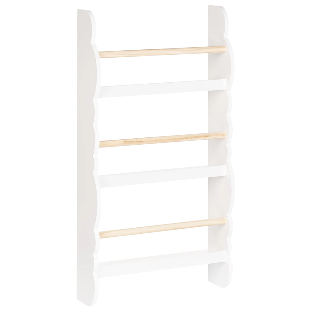 Libreria a muro bianco a 3 piani in legno di pino MDF Camera dei bambini