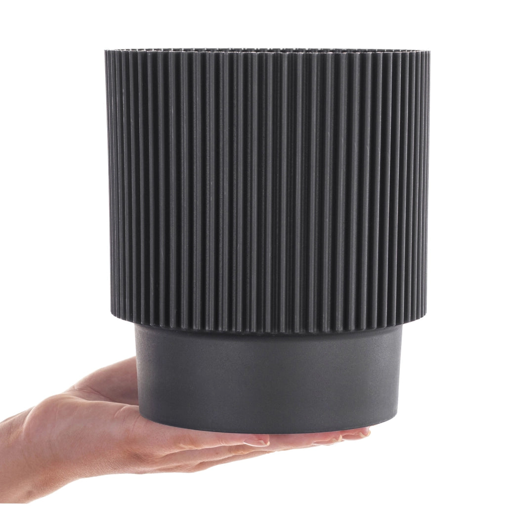 Vaso da fiori KADAX 17 cm, copertura per piante, vaso da fiori in plastica nera