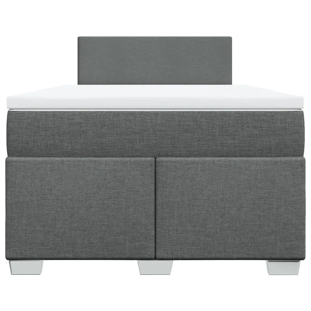 Giroletto a Molle con Materasso Grigio Scuro 120x190cm Tessuto