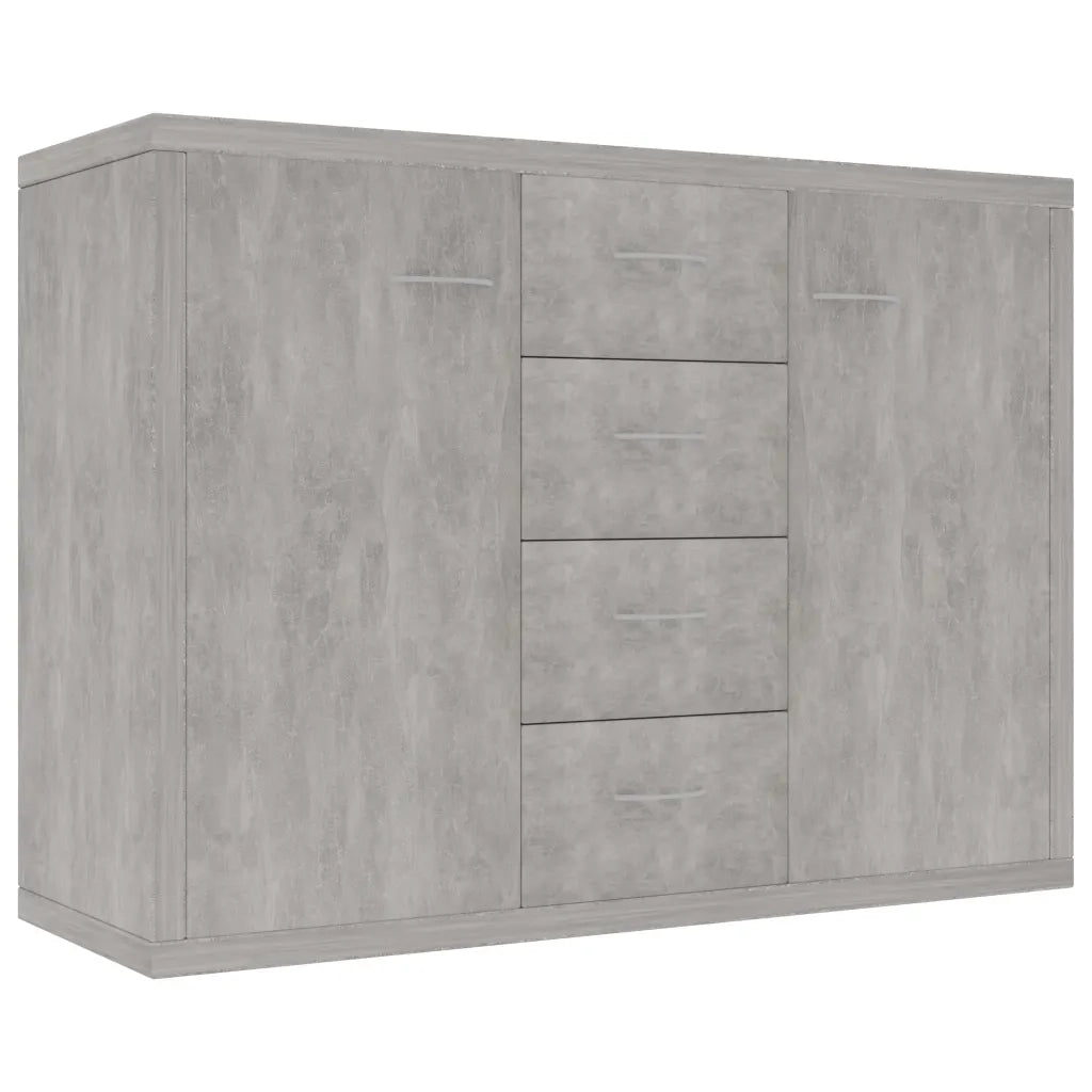 Credenza-Buffet-Armadio da cucina Grigio Cemento 88x30x65 cm in Legno Multistrato
