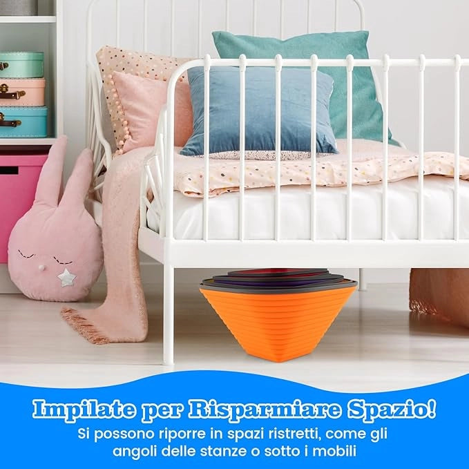 Pietre di Bilanciamento per Bambini 3+ Anni, Pietre Impilabili Antiscivolo da Interno/Esterno, Stepping Stones per Promuove la Coordinazione dell'Equilibrio e la Forza