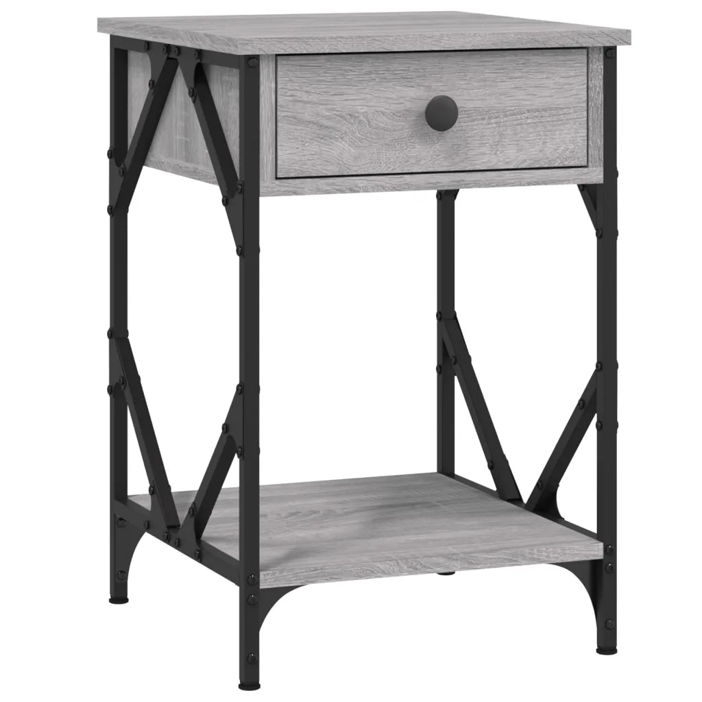 vidaXL Comodino Grigio Sonoma 40x42x60 cm in Legno Multistrato