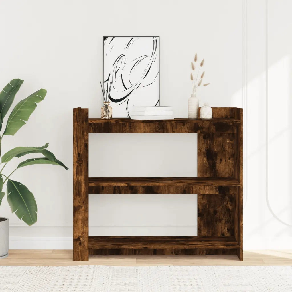 Tavolino Consolle | Tavolo d'Ingresso Rovere Fumo 100x35x90 cm in Legno Multistrato