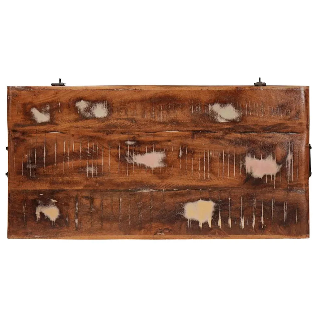 Scatola di Stoccaggio 70 x 35 x 40 cm legno massello di riciclo 4104572