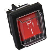 Interruttore 22x30 bipolare luminoso rosso V220 - 16A con protezione - UNIVERSALE