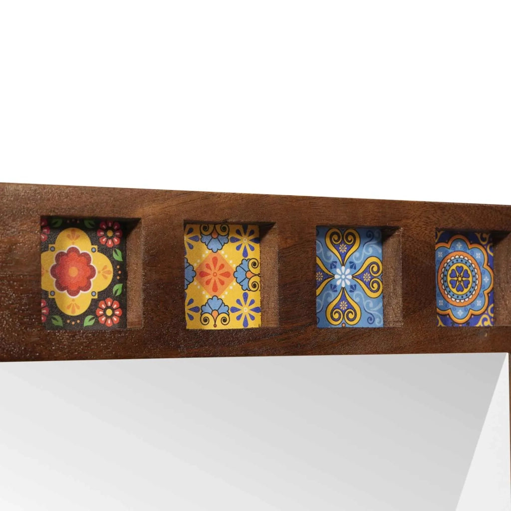 Specchio da bagno Noce 50 x 70 x 2,5 cm Legno di mango massello 4018255