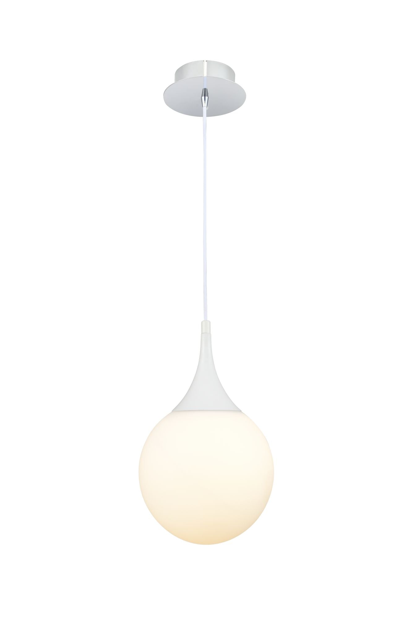Lampada pendente Pendant in Metallo Dewdrop Bianco