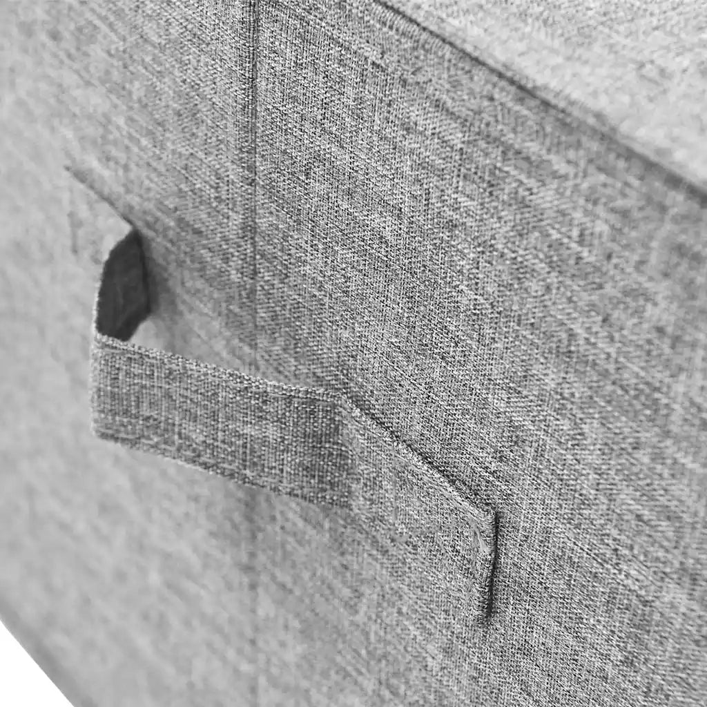 Scatola Portaoggetti in Tessuto 50x30x25 cm Grigio 332914