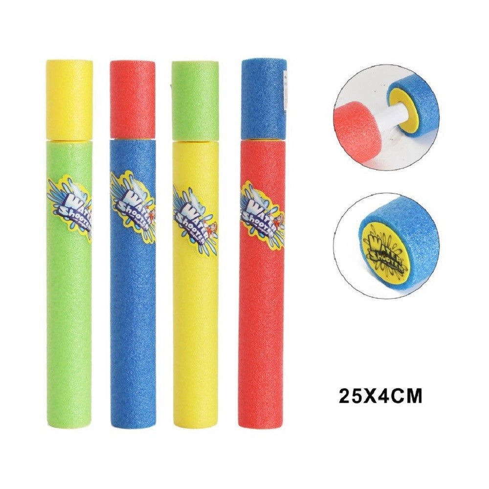 Trade Shop - Pistola Ad Acqua 25x4cm Tubo Sparatutto In Schiuma Gioco Estivo Spiaggia 605463 -
