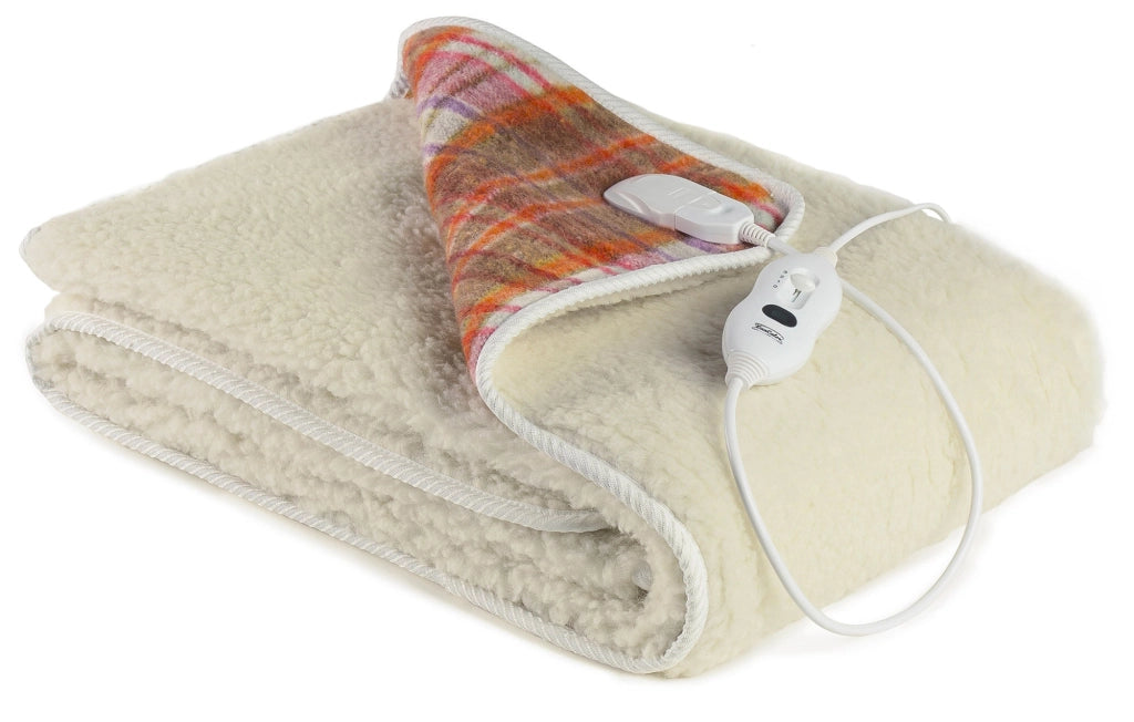 Coperta Termica Elettrica Matrimoniale in Lana 100% Scaldaletto Scozzese