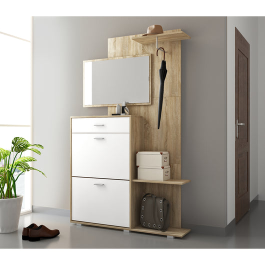 INGRESSO GRANADA 120X28XH192CM ROVERE / BIANCO