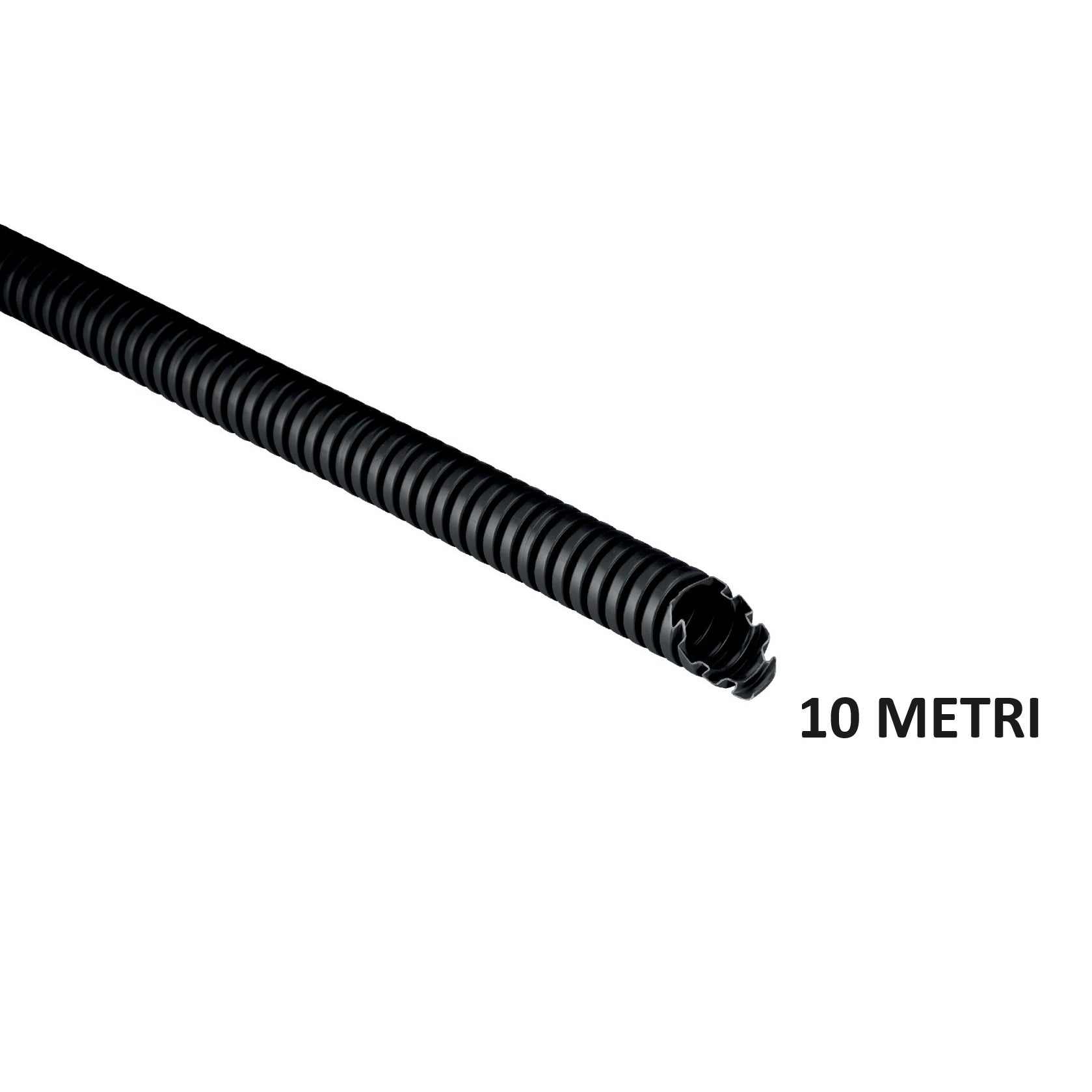 TUBO CORRUGATO 3321 D.25MM 10M IN PVC NERO.