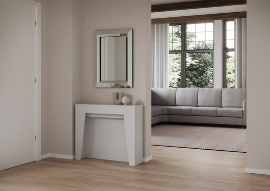 Consolle allungabile 90x25/211 cm Aneya Bianco Frassino