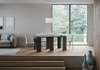 Consolle allungabile 78x47/299 cm Allex Antracite Spatolato