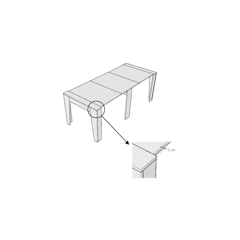 Consolle allungabile 90x25/211 cm Aneya Noce