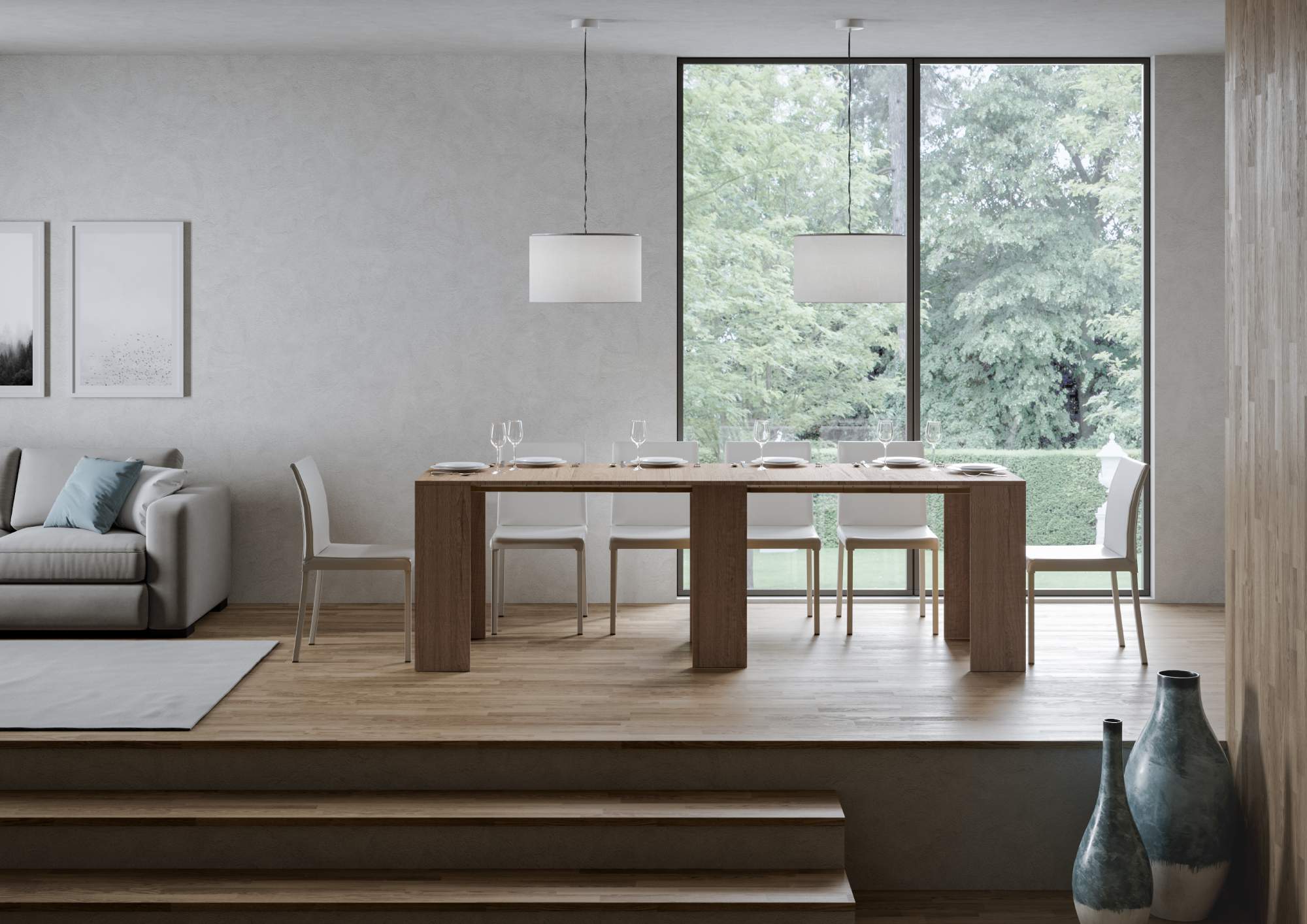 Consolle allungabile 78x47/299 cm Allex Quercia Natura